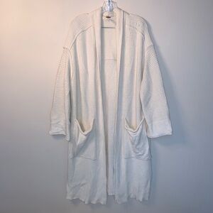Free People By the Campfire Cardigan Long Sleeve Ivory Oversized S